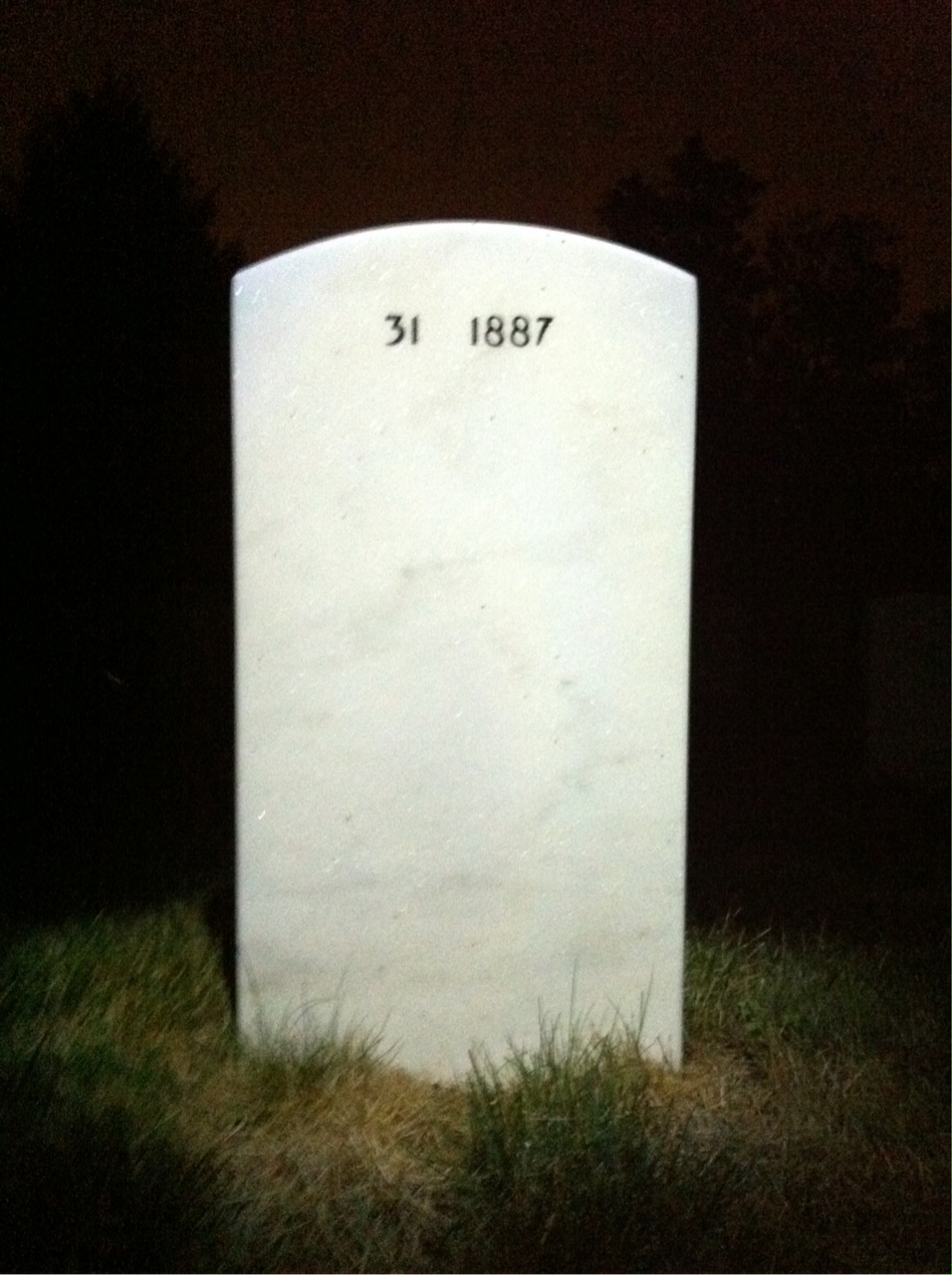 Back of headstone — Rex Border