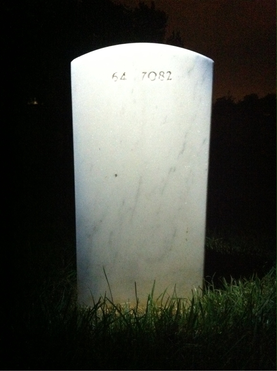 Back of headstone — George Scherer