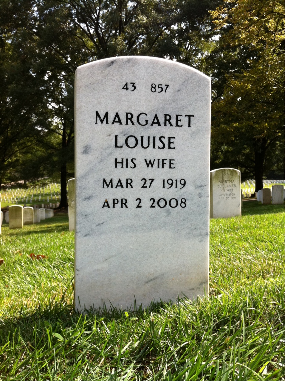 Back of headstone — Michael De Marco