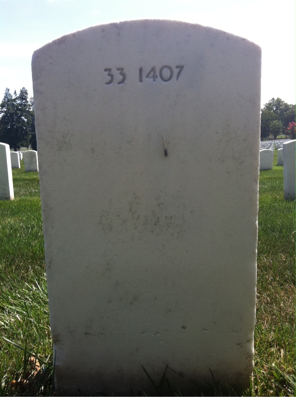 Back of headstone — Edward Altemeyer