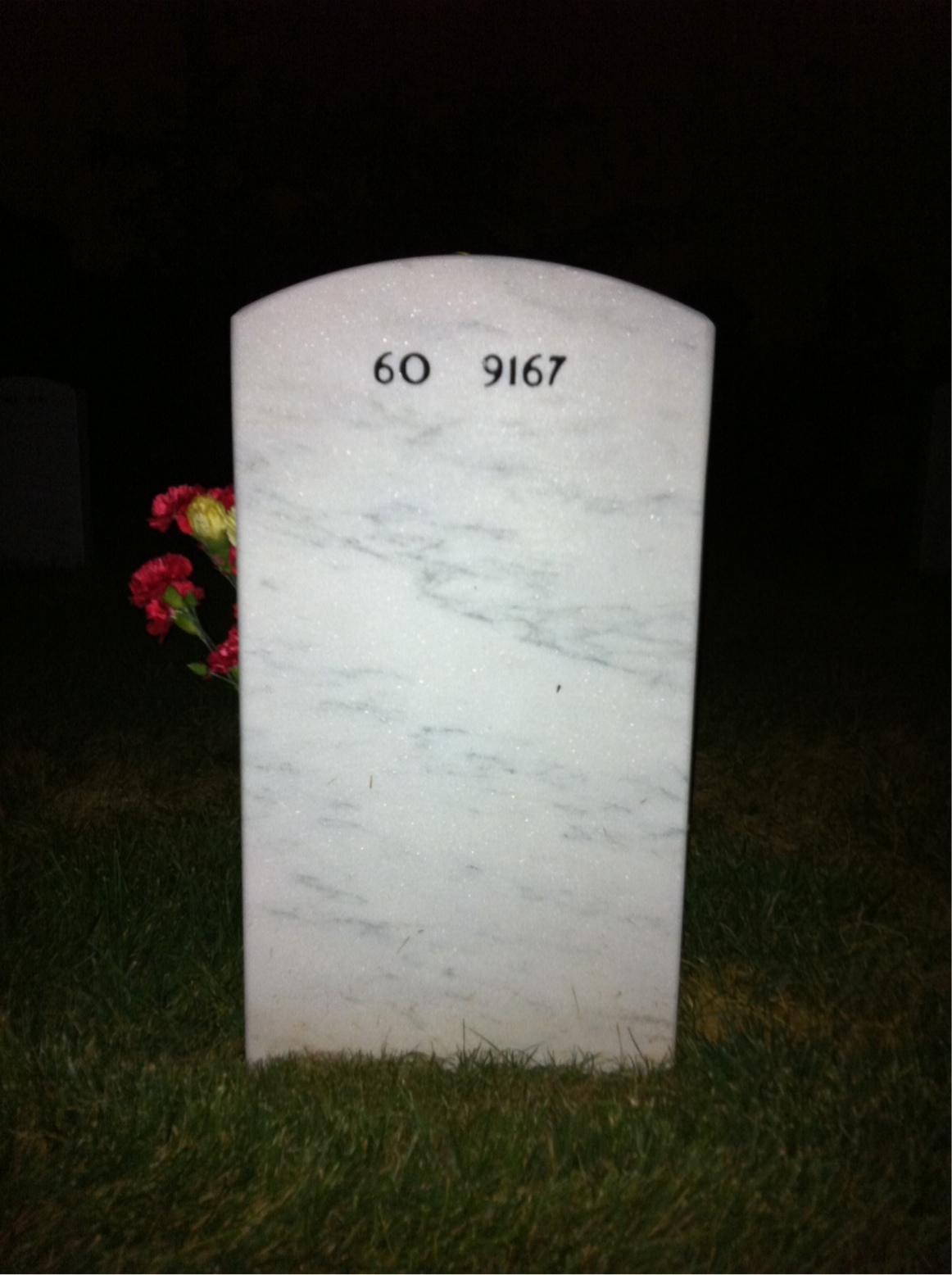 Back of headstone — Benjamin J Park