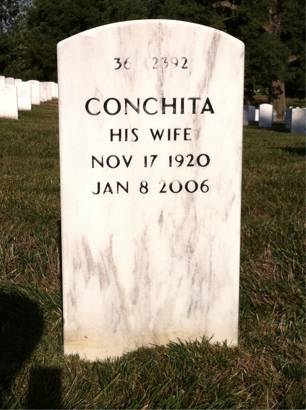 Back of headstone — Ferdinand Bons