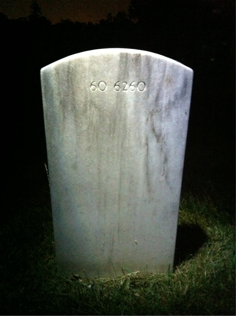 Back of headstone — Wyatt H Snyder