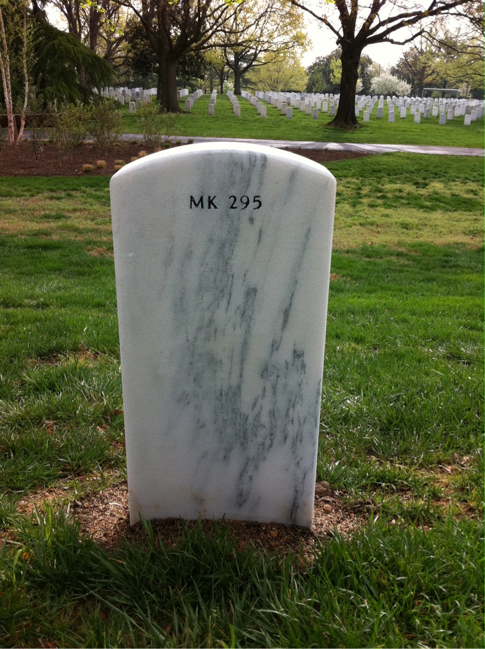 Back of headstone — Charles Baker