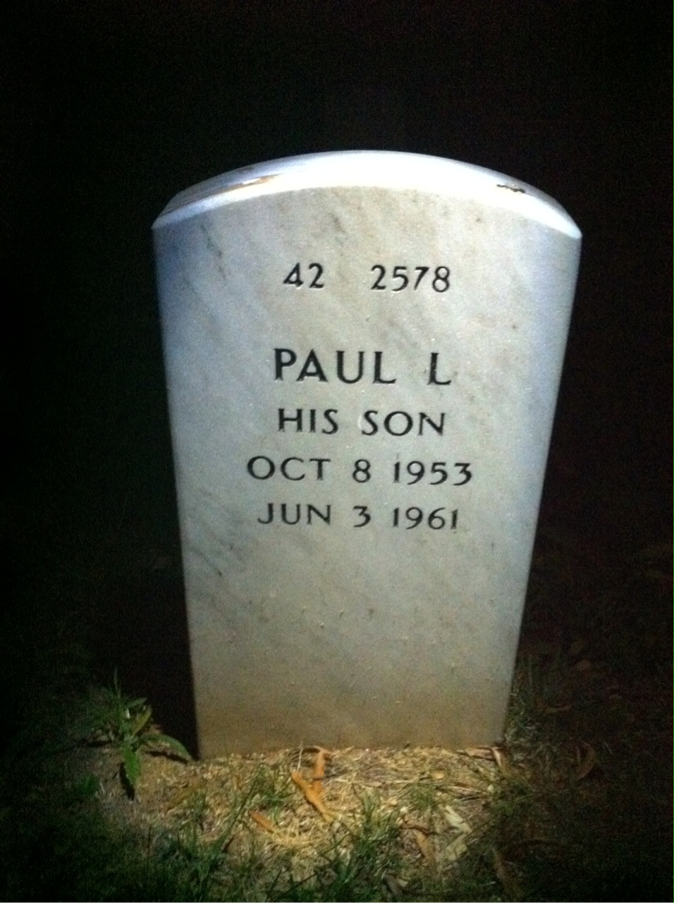 Back of headstone — Hugh Mcclain