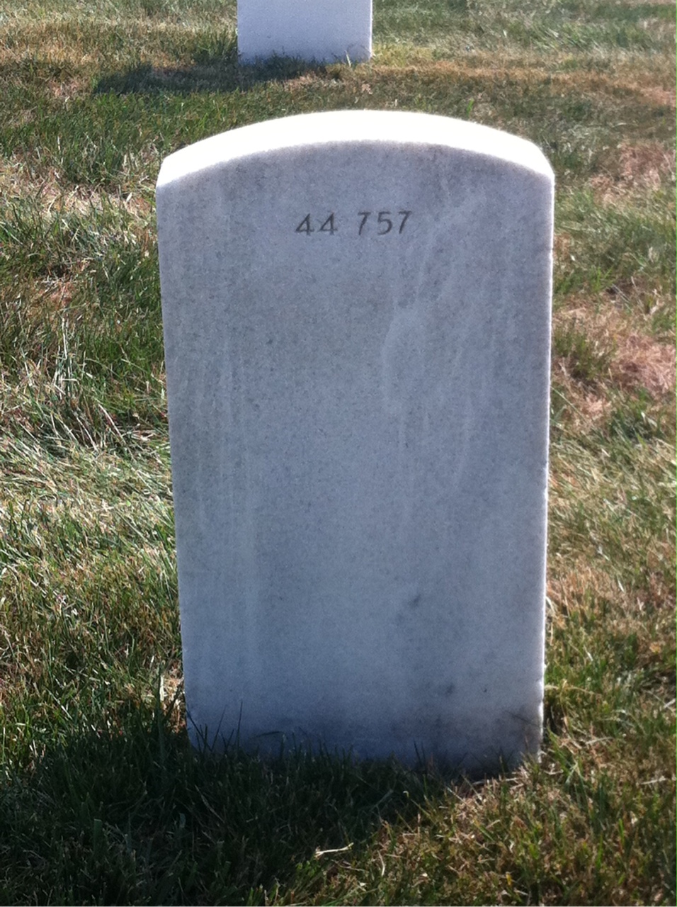 Back of headstone — Robert Melton