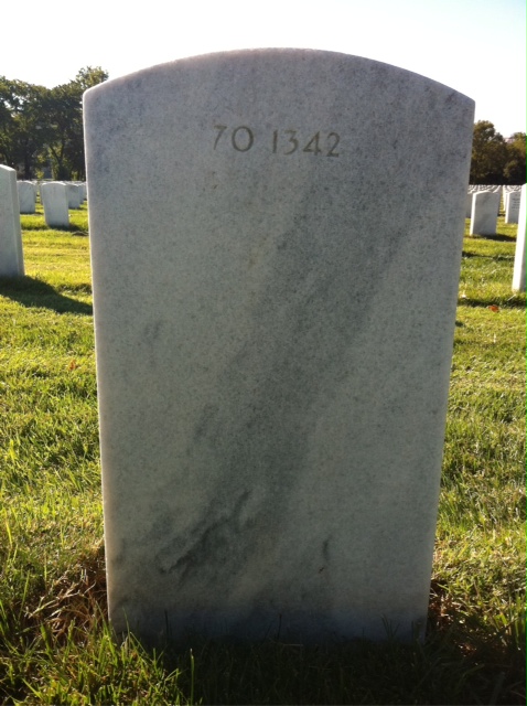Back of headstone — William J Crane