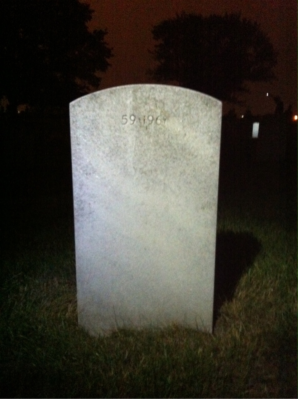 Back of headstone — Dennis Morgan