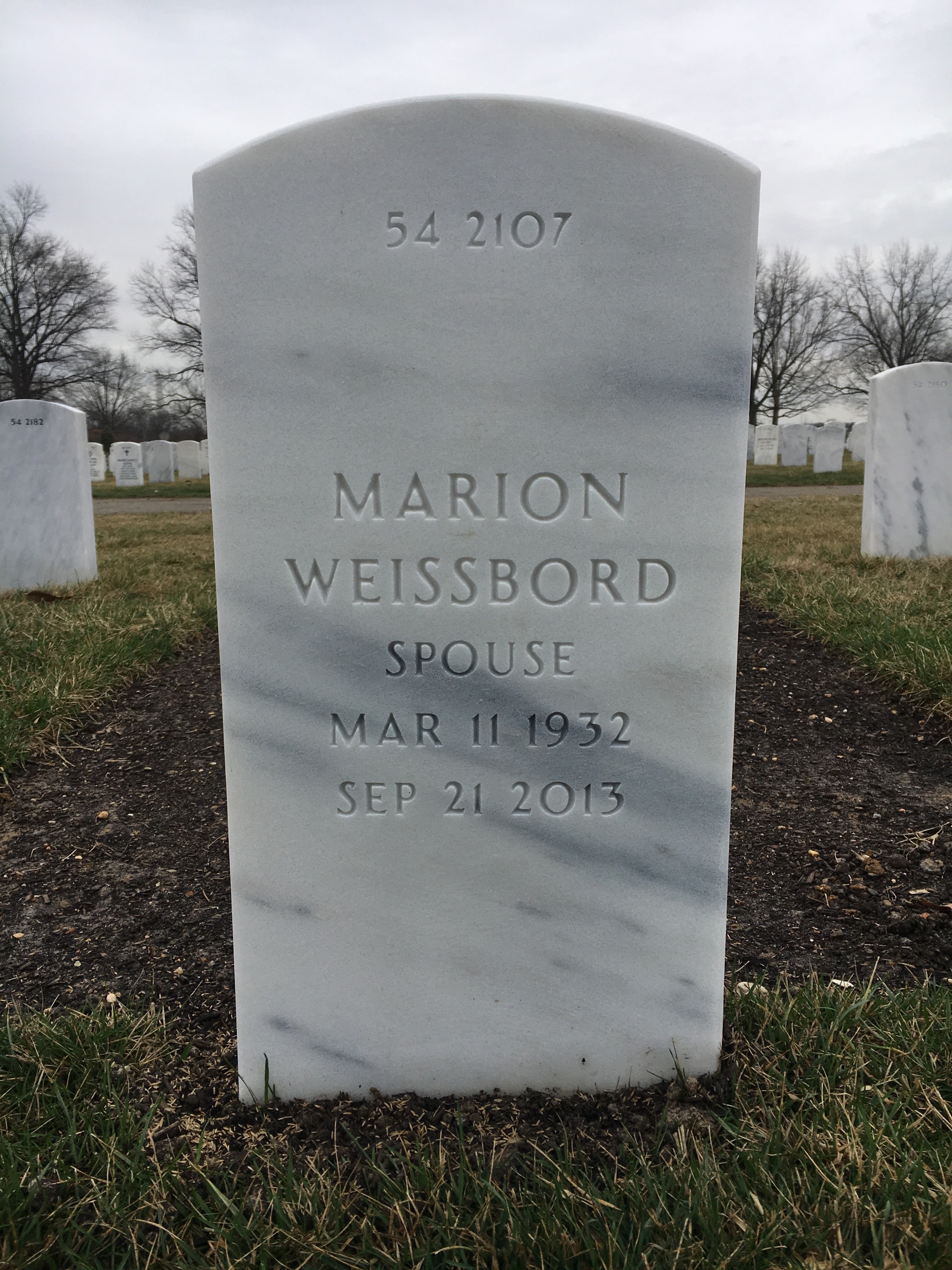 Back of headstone — Frank Azzarita