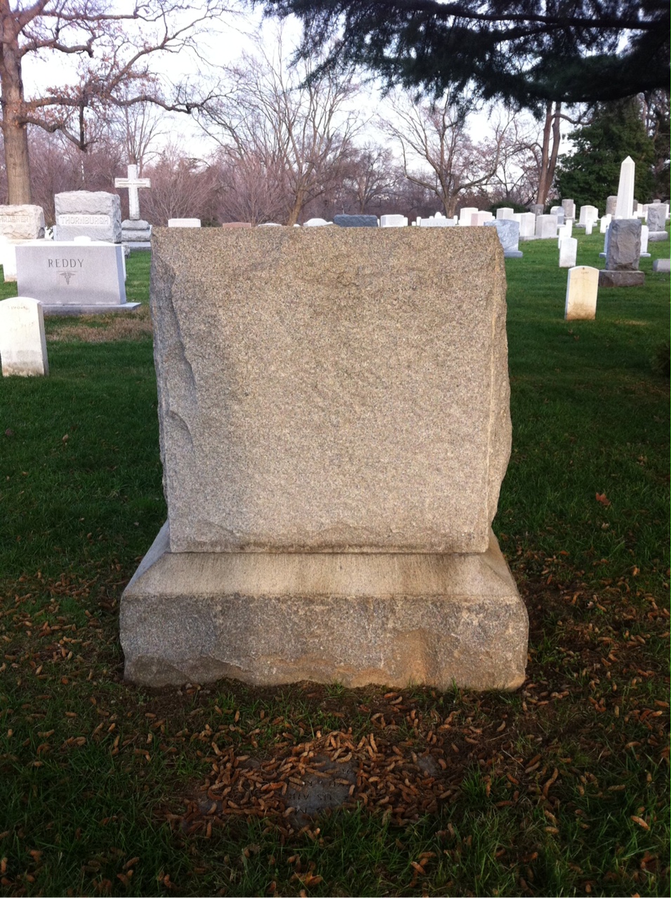 Back of headstone — John Baldwin