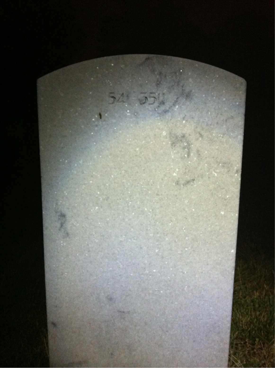 Back of headstone — Vernon T Sauer