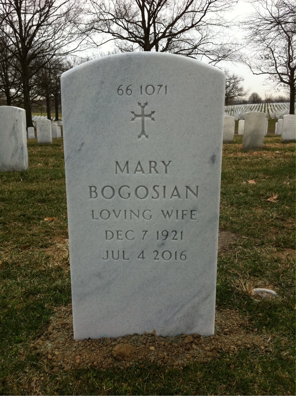Back of headstone — Robert Van Osdol