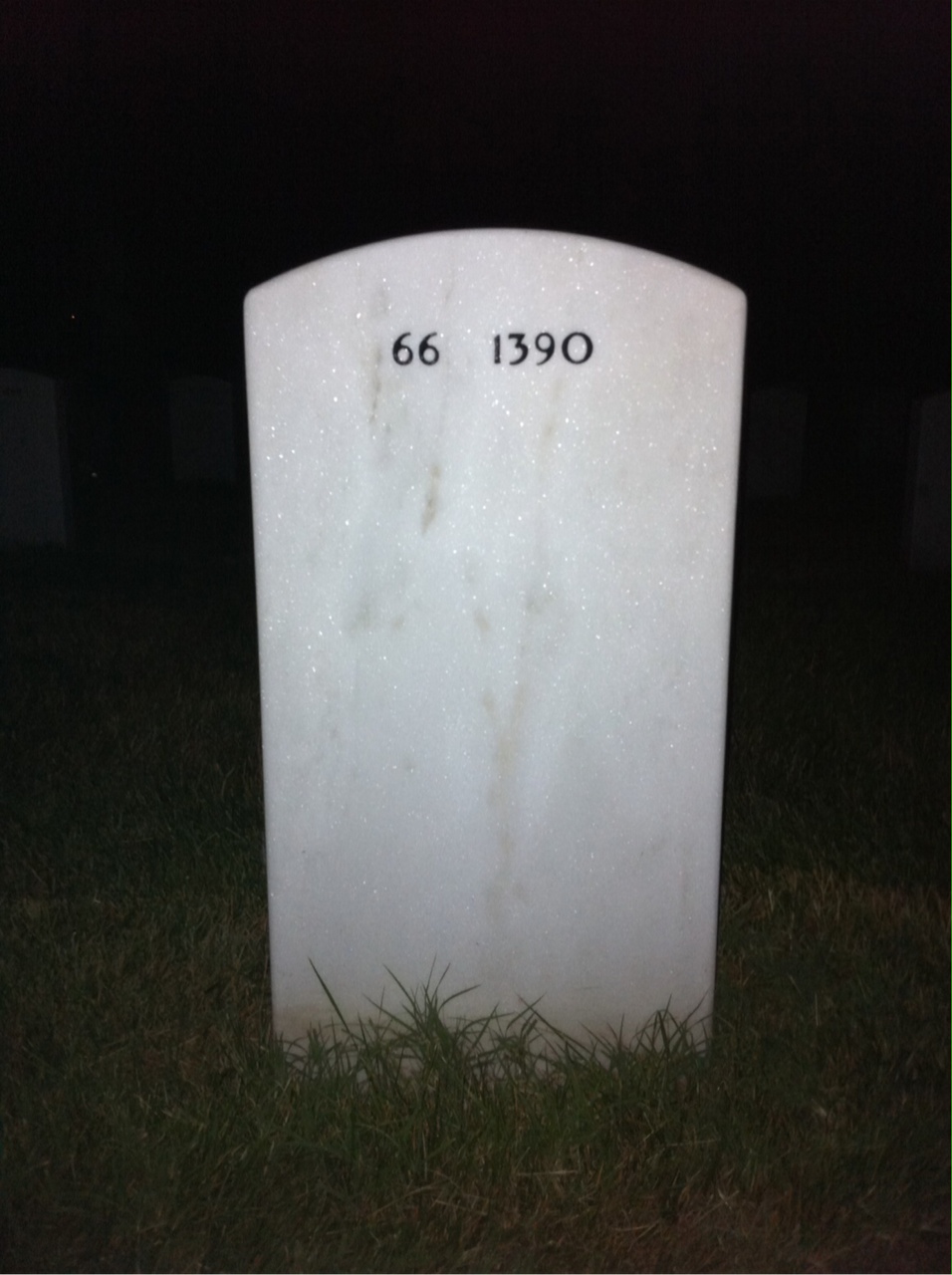 Back of headstone — Philip Rasmussen