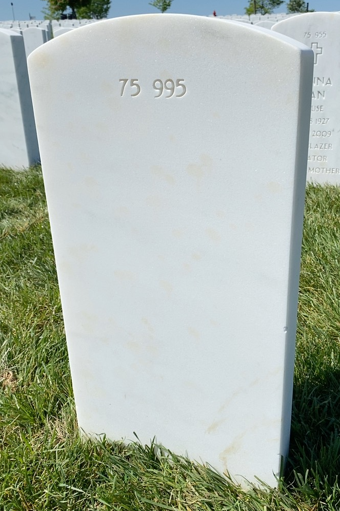 Back of headstone — Joseph Corcoran