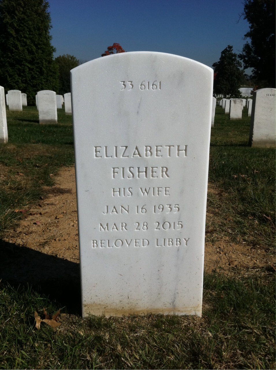 Back of headstone — Junior Tasker