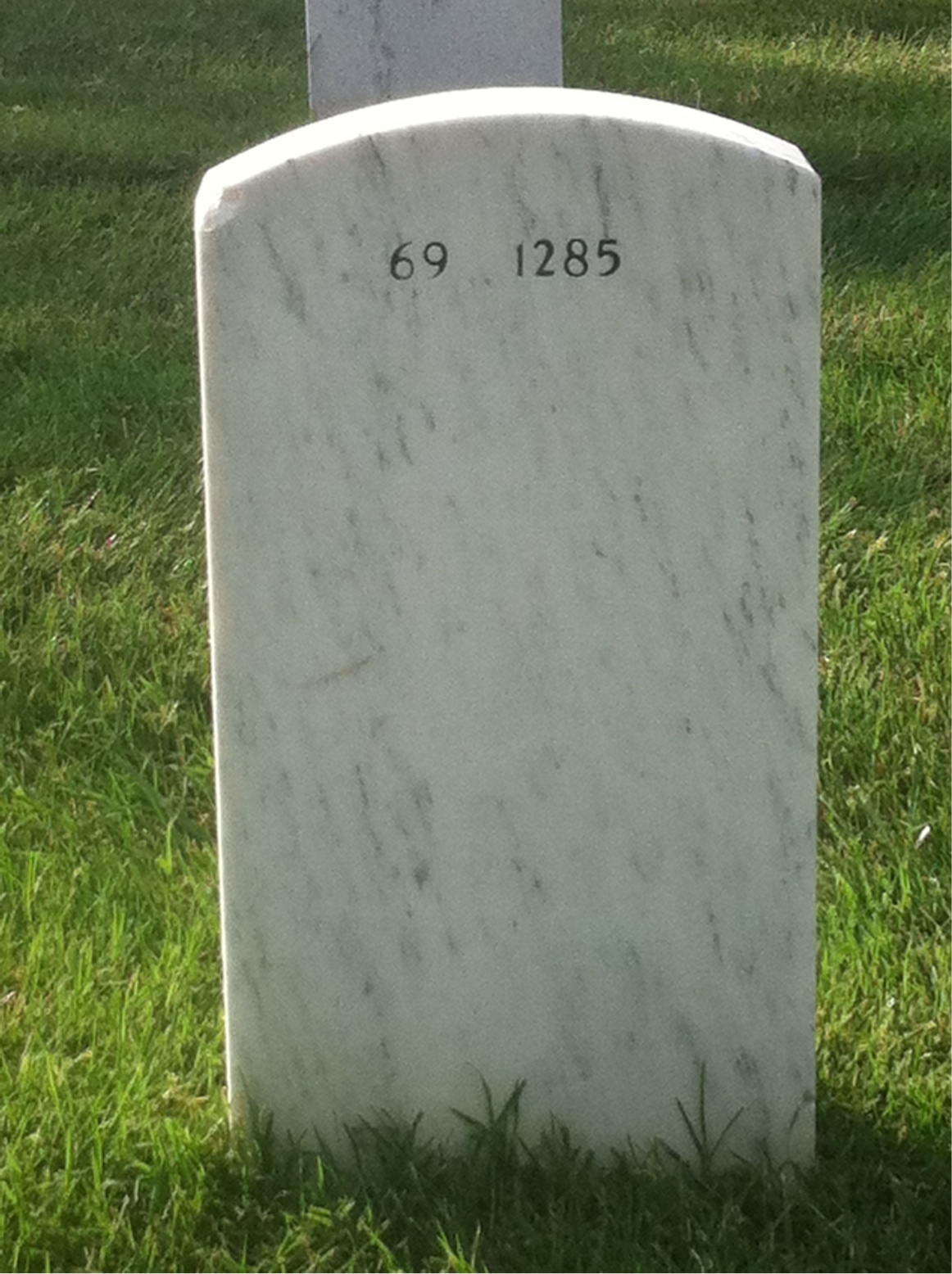 Back of headstone — Philip Sowinski