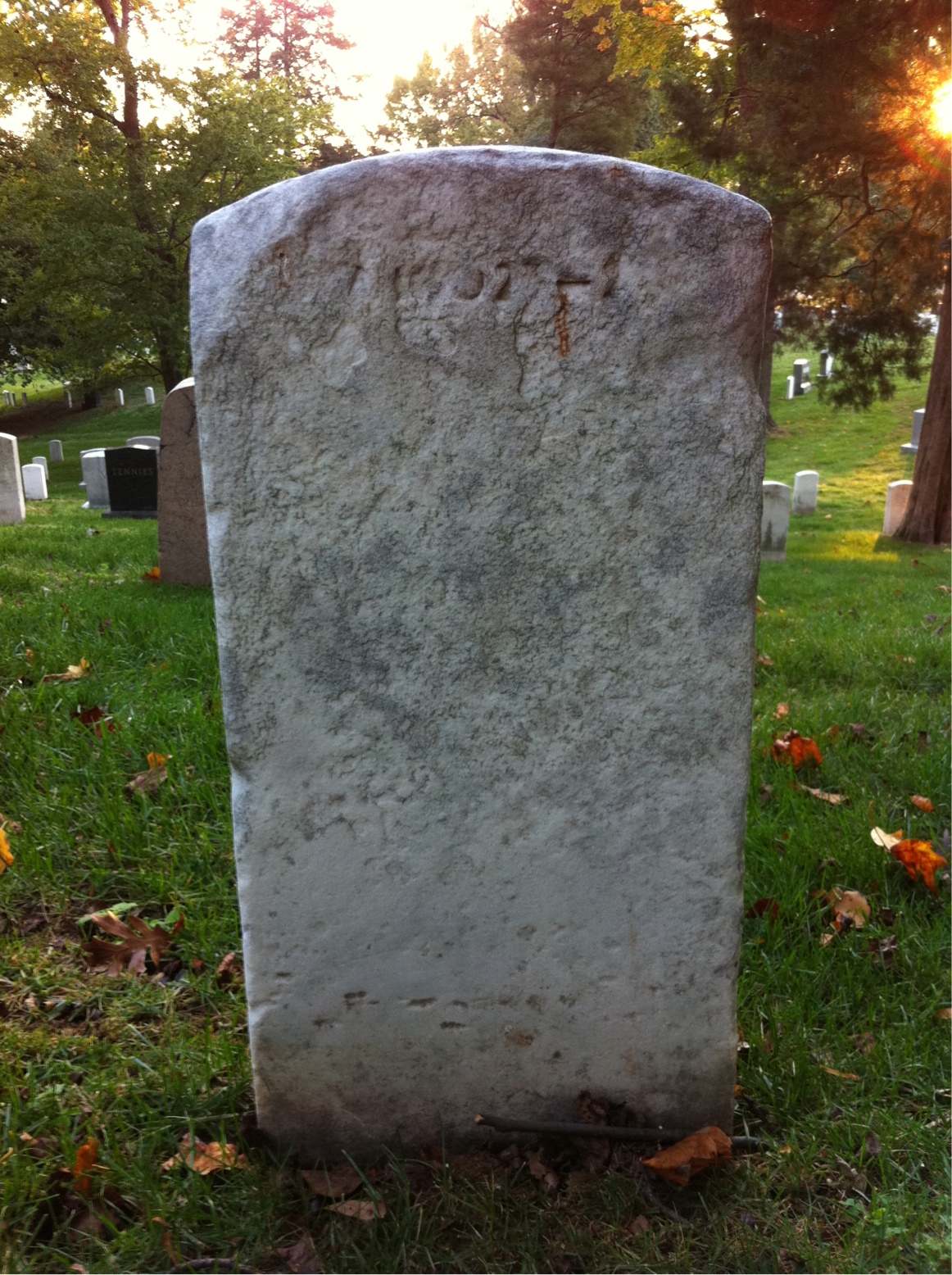 Back of headstone — Clyde Alleman