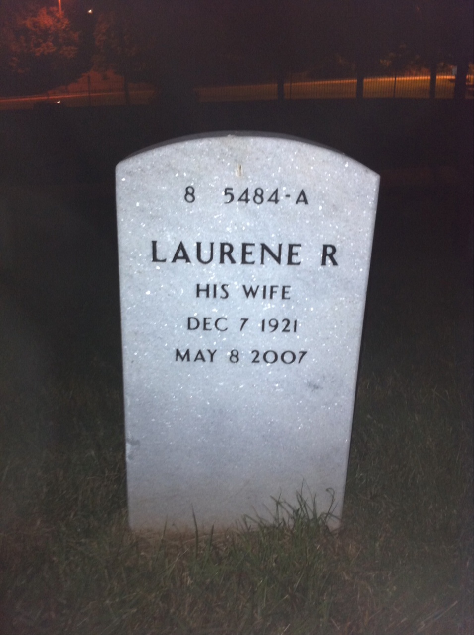 Back of headstone — Ralph Walz
