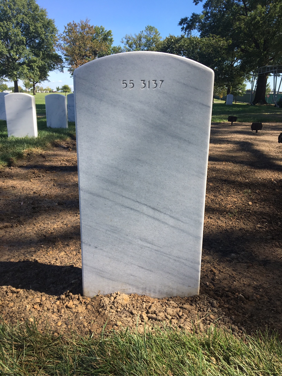 Back of headstone — William Kiker Harris