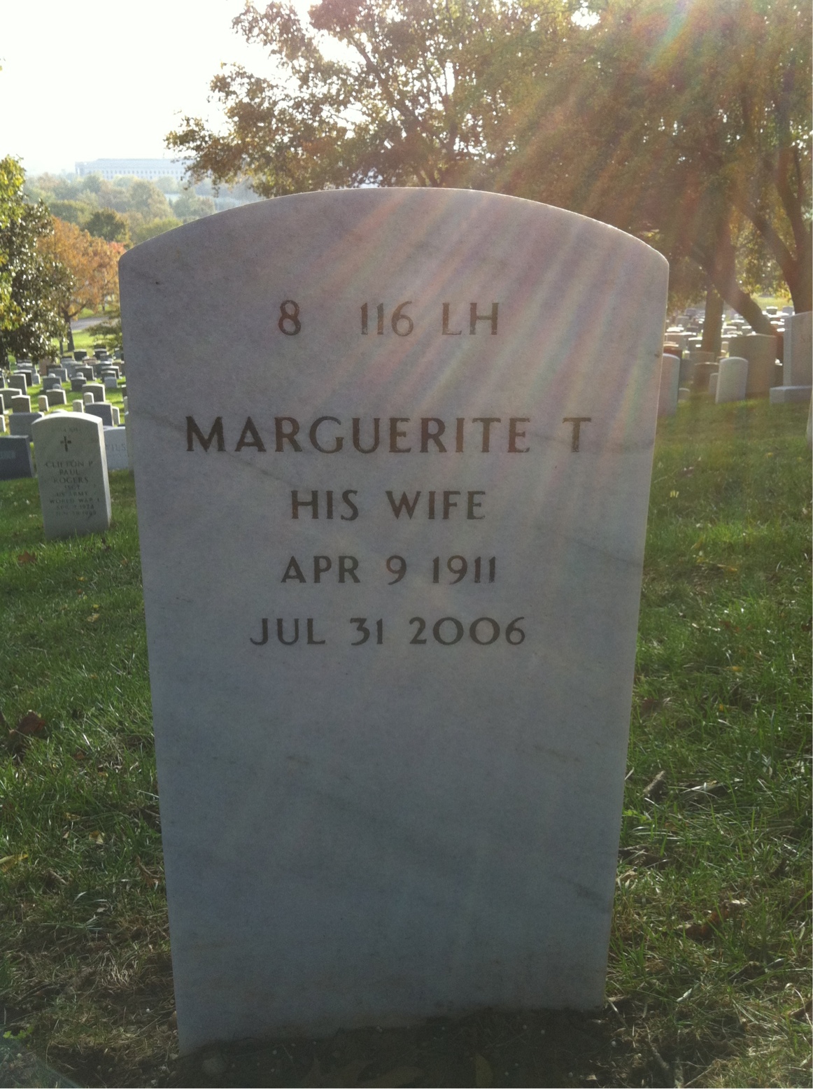 Back of headstone — Oscar Bowyer