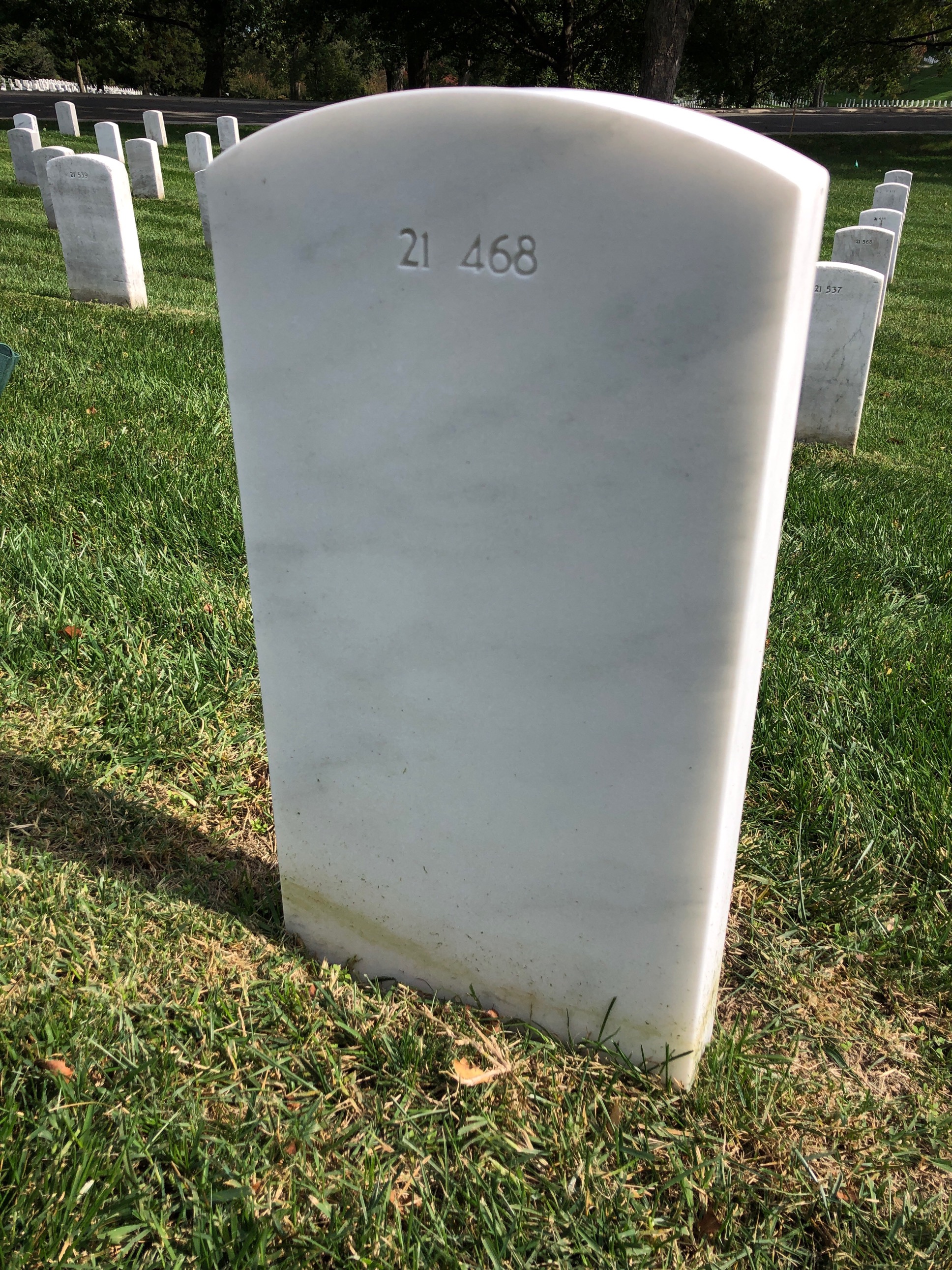 Back of headstone — Sara Myer