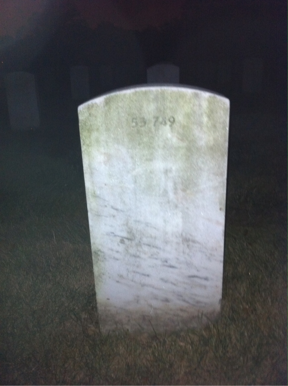 Back of headstone — Shirley Moody