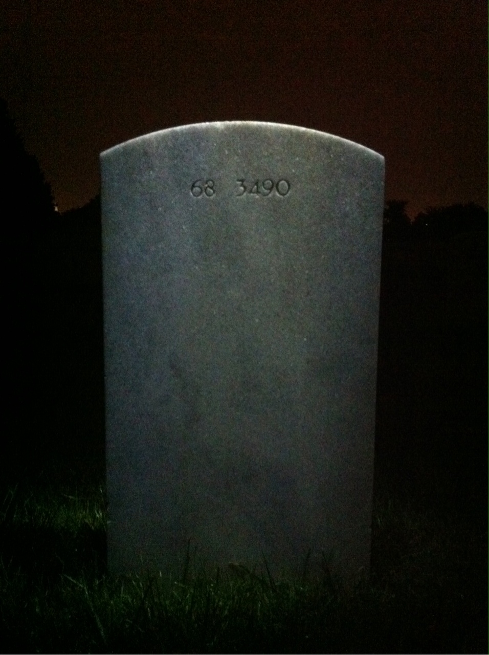 Back of headstone — Louis Thompson