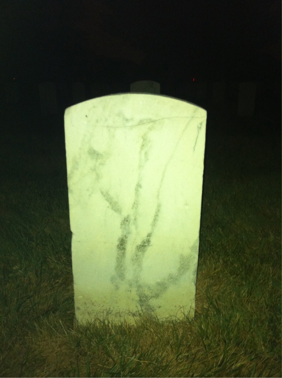 Back of headstone — Harry Anderson
