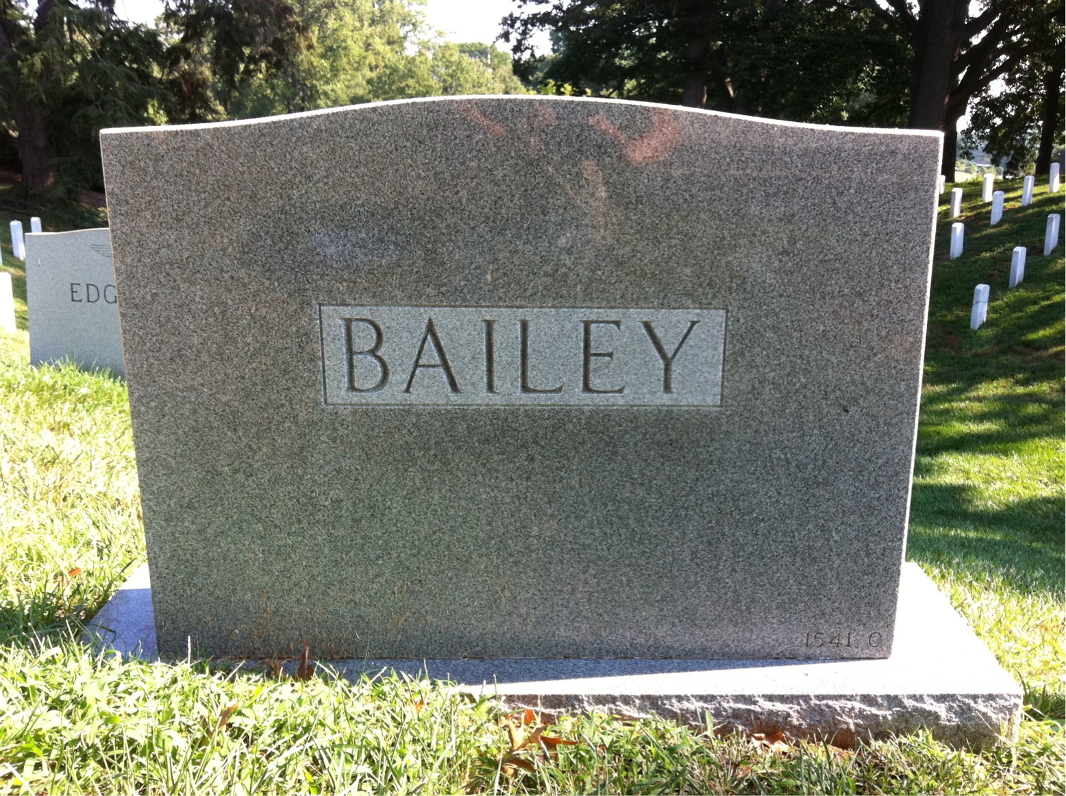 Back of headstone — Claire Bailey
