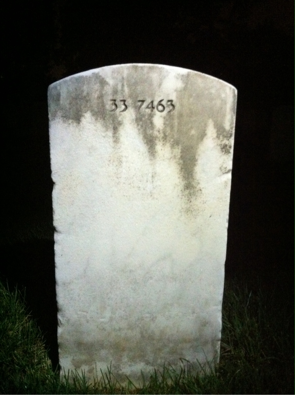 Back of headstone — Helen Mullin