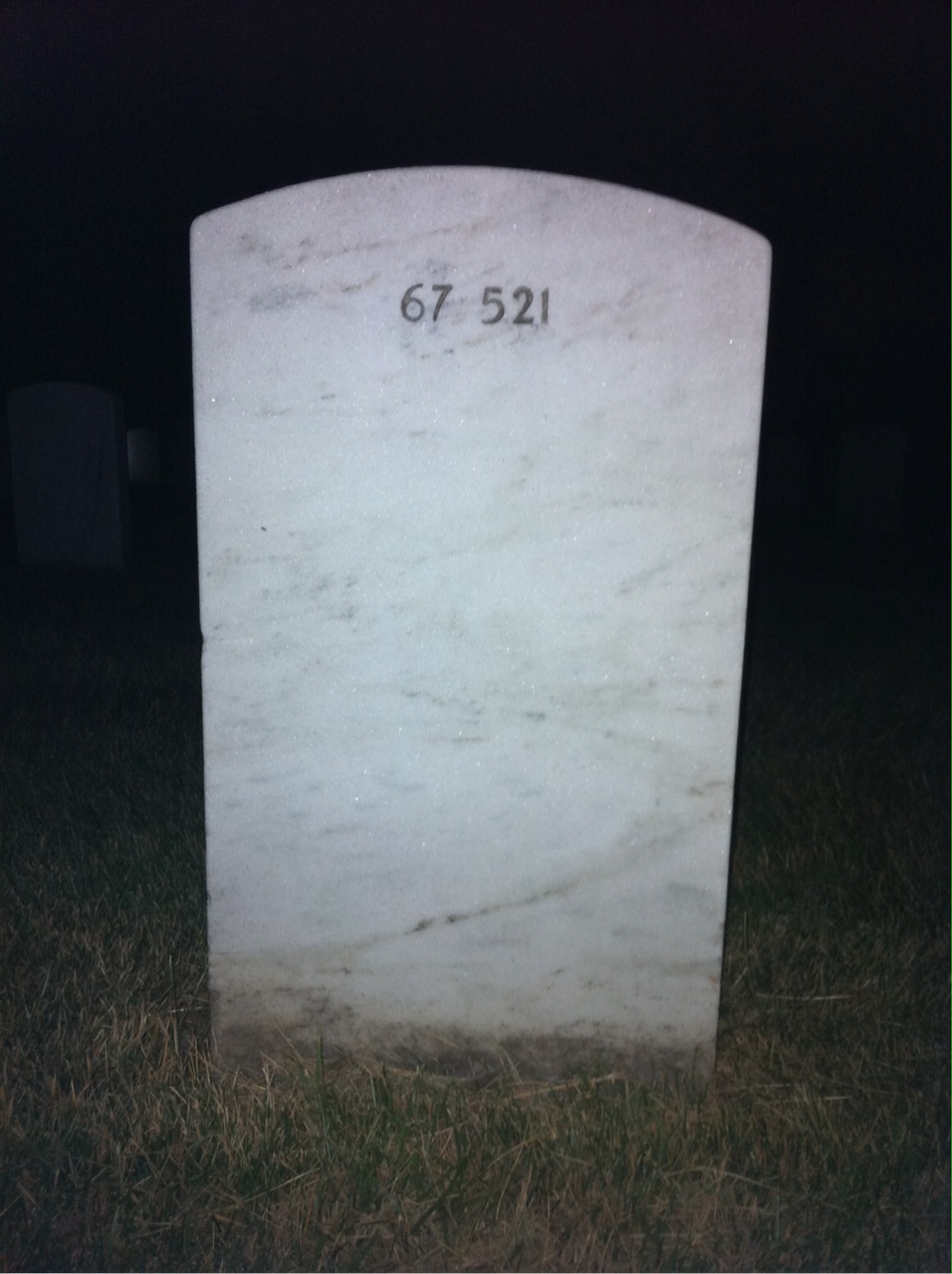 Back of headstone — Paul Anderson