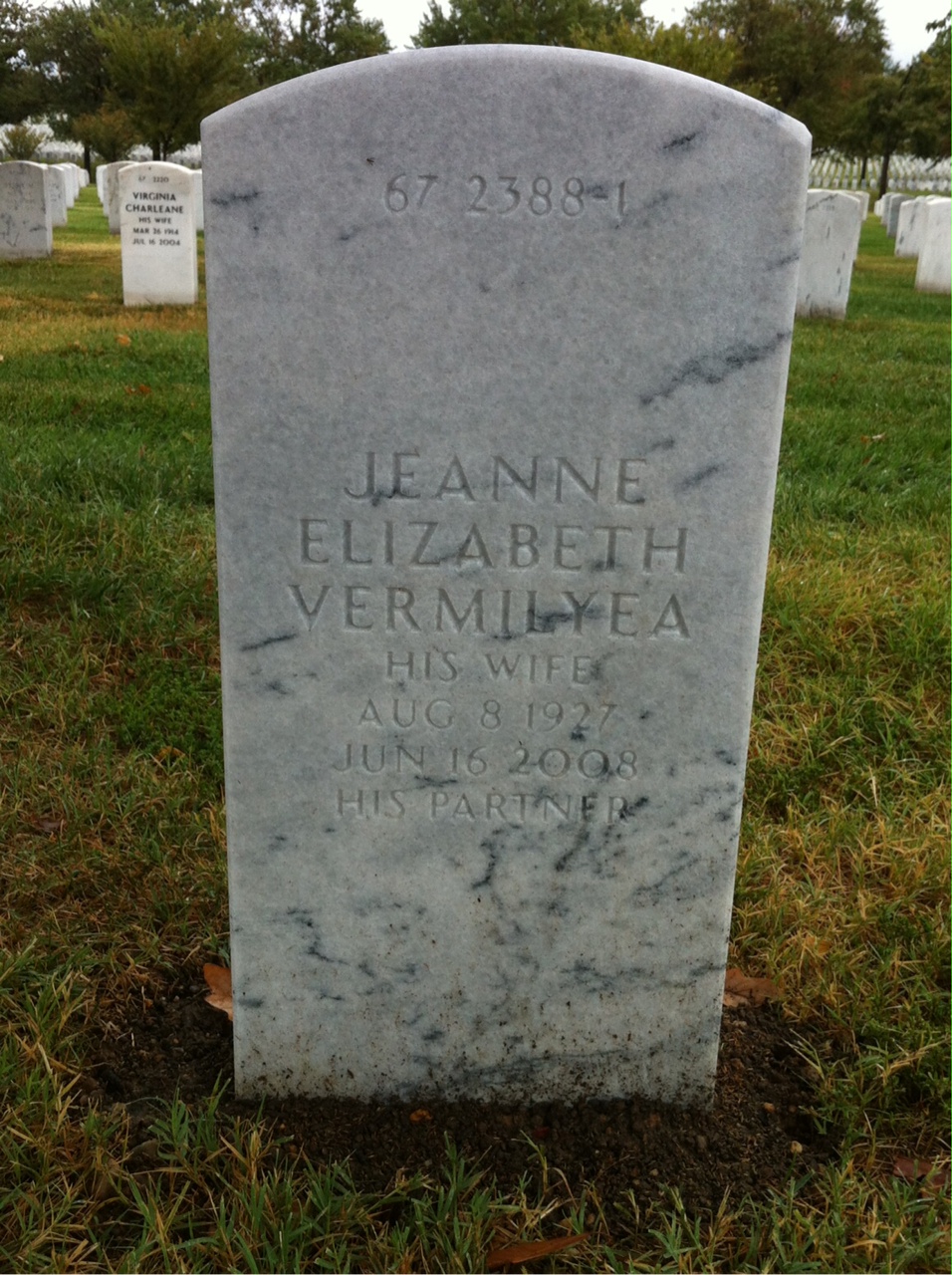 Back of headstone — Bennet Ackerman