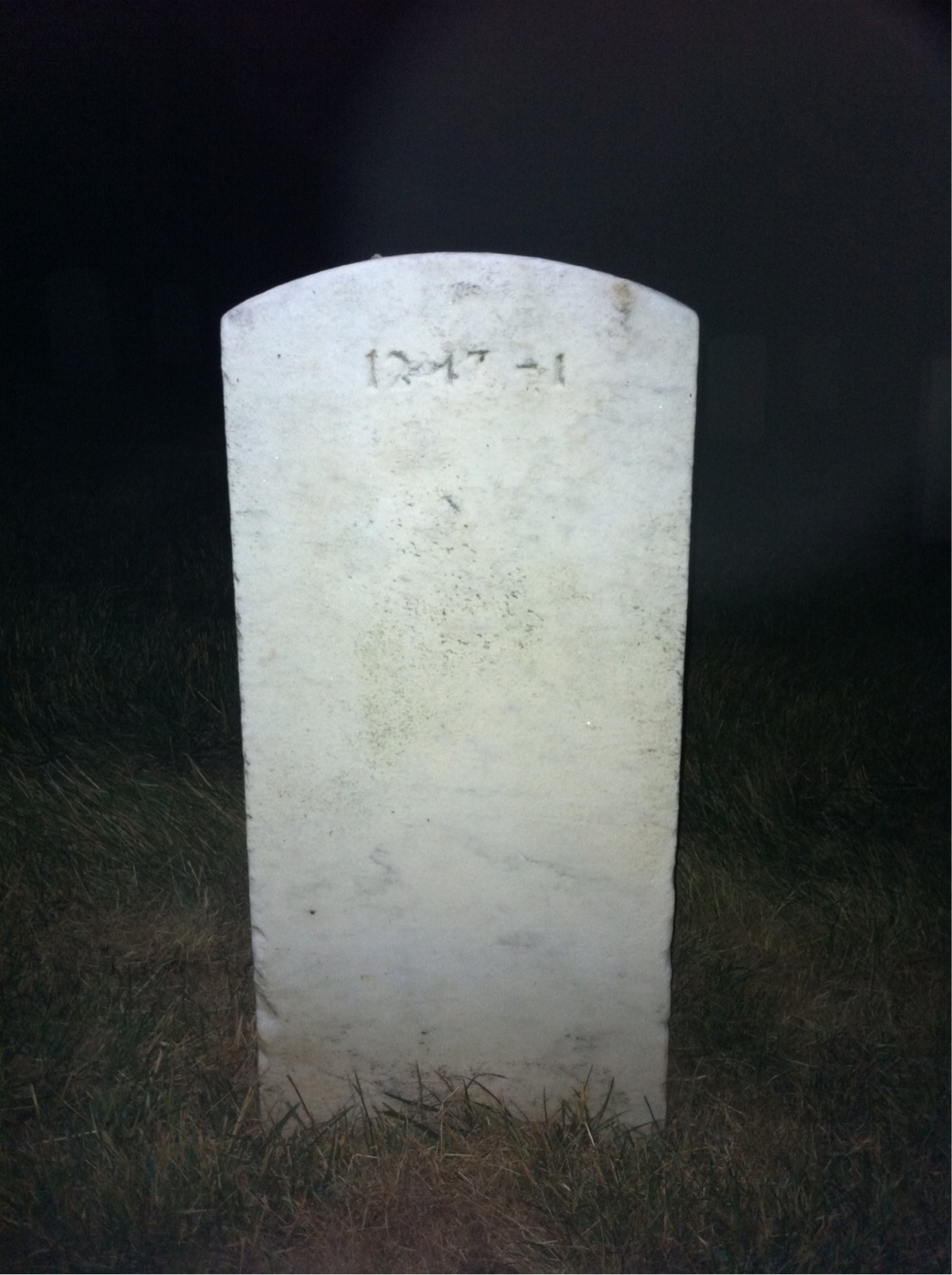 Back of headstone — Richard Core