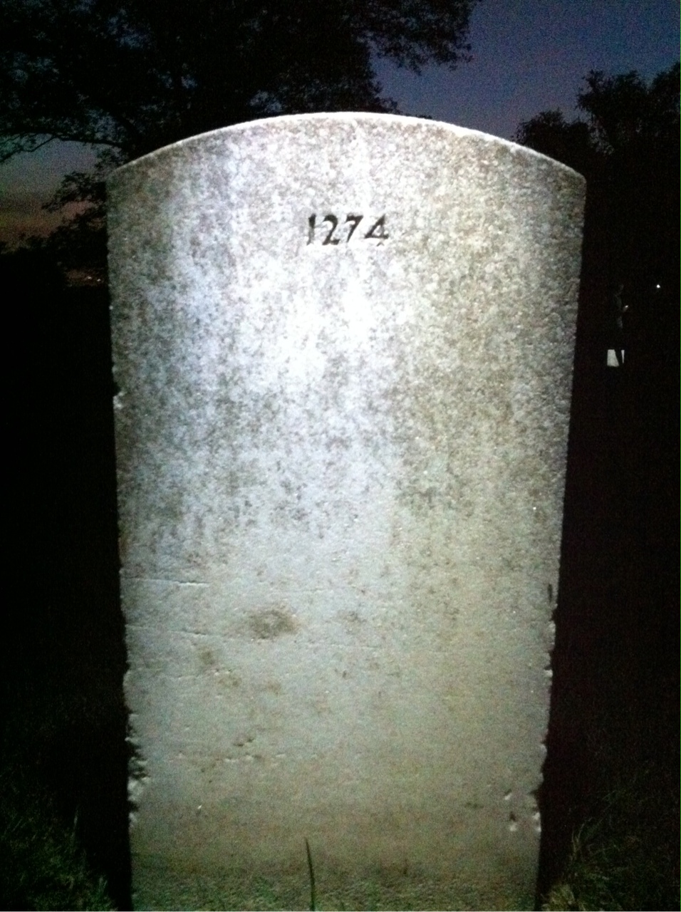 Back of headstone — Milton Morris