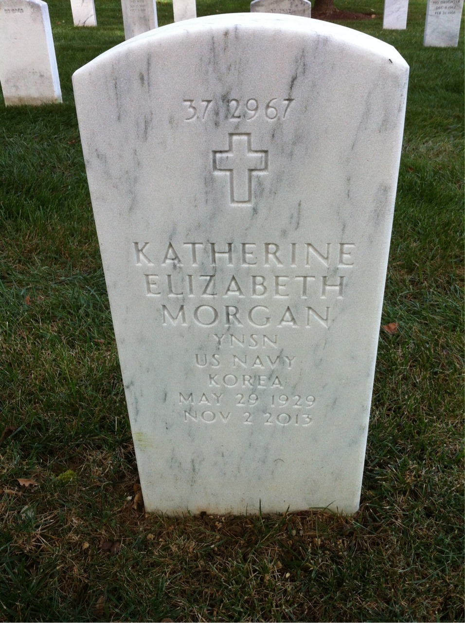 Back of headstone — William Morgan