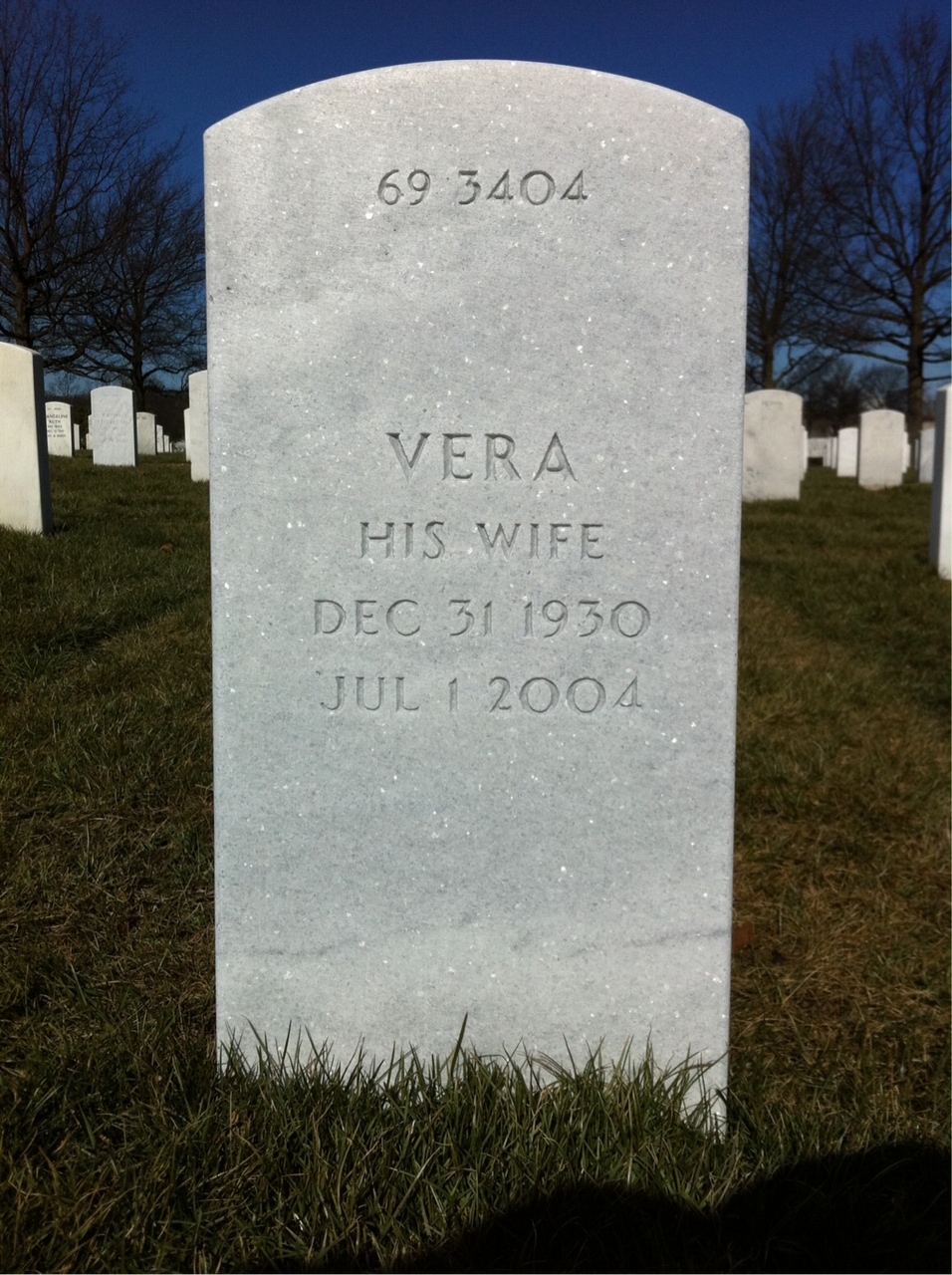 Back of headstone — Michael Halik