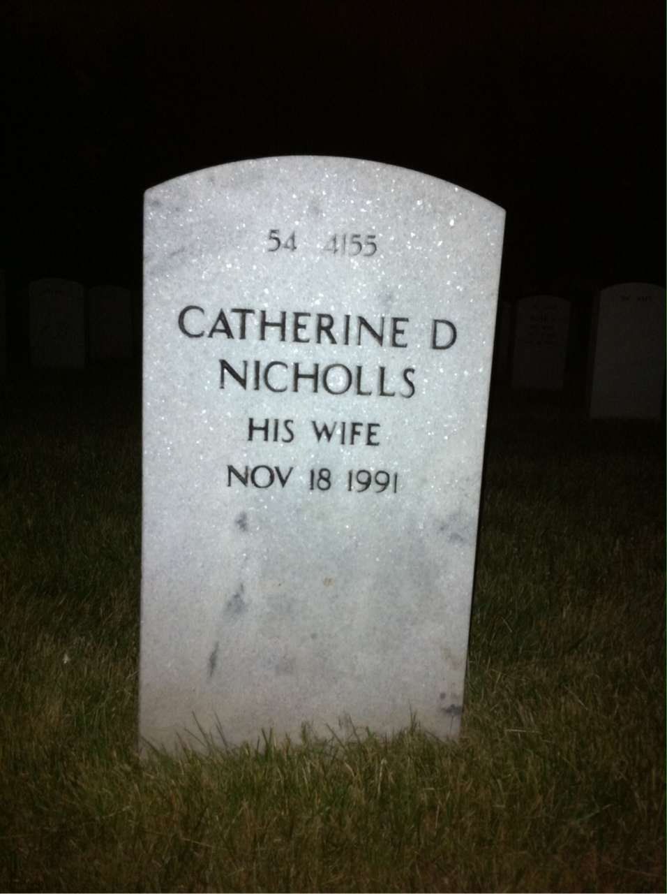 Back of headstone — Andrew Nicholls