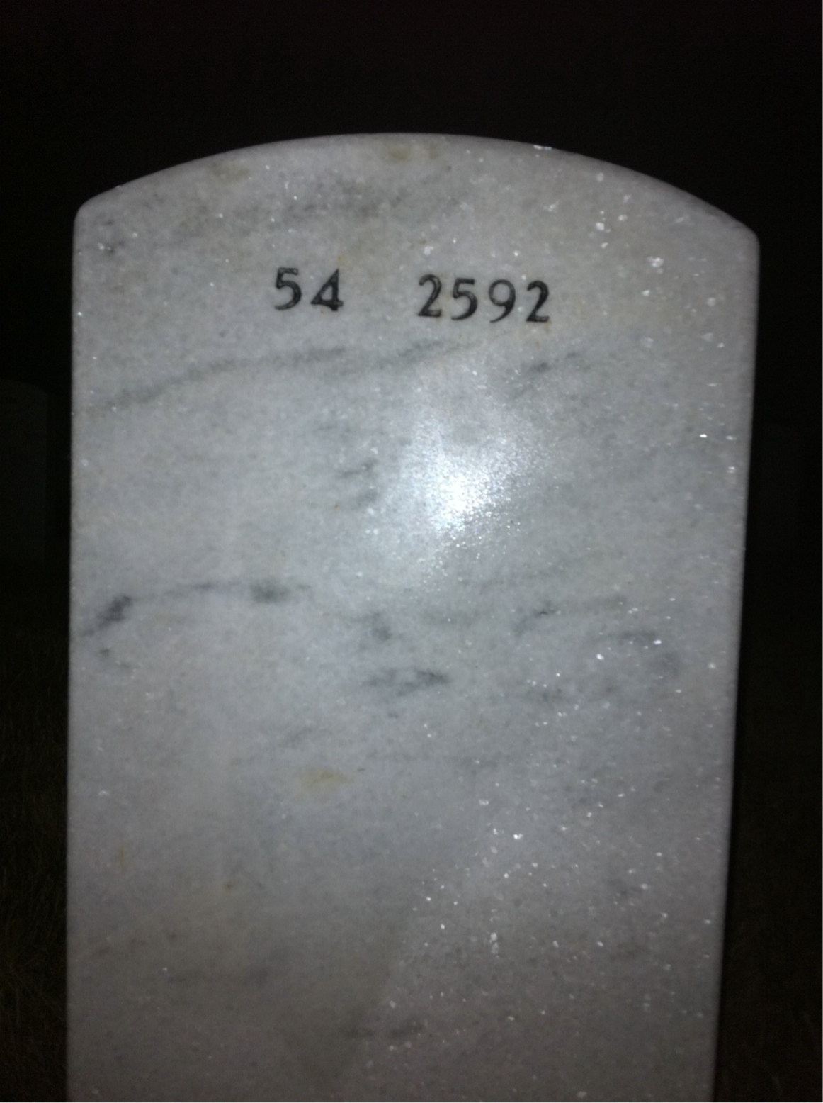 Back of headstone — John Cool