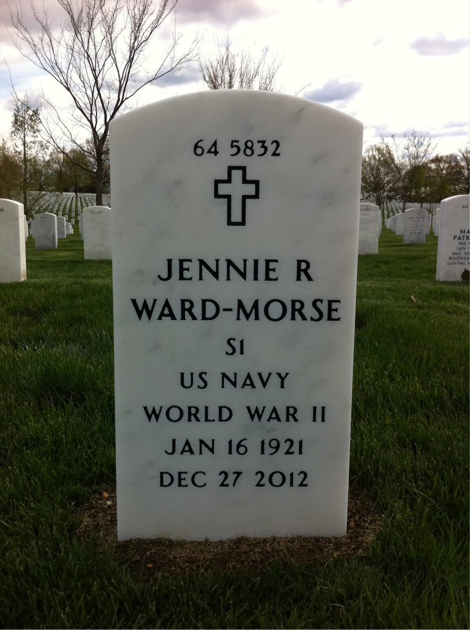 Back of headstone — Jack Morse
