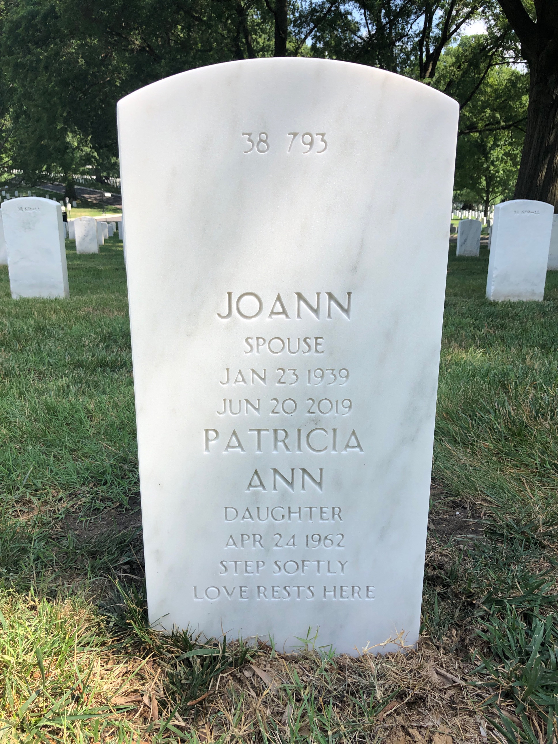 Back of headstone — Richard Kennedy
