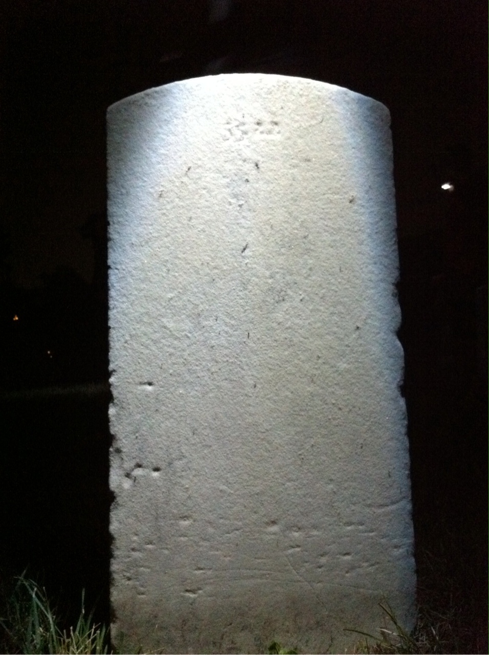 Back of headstone — William Amberger