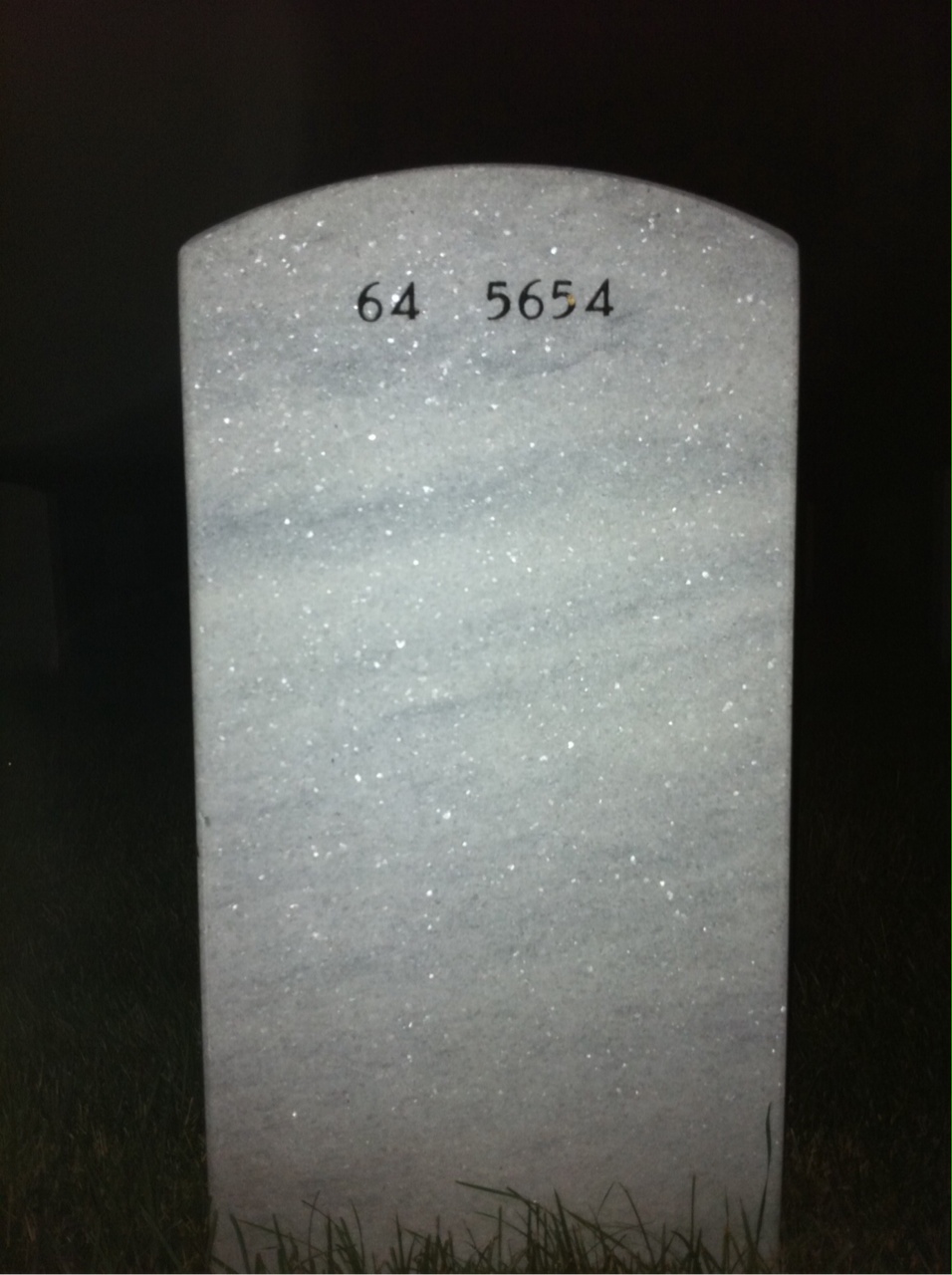 Back of headstone — Leslie Mosher