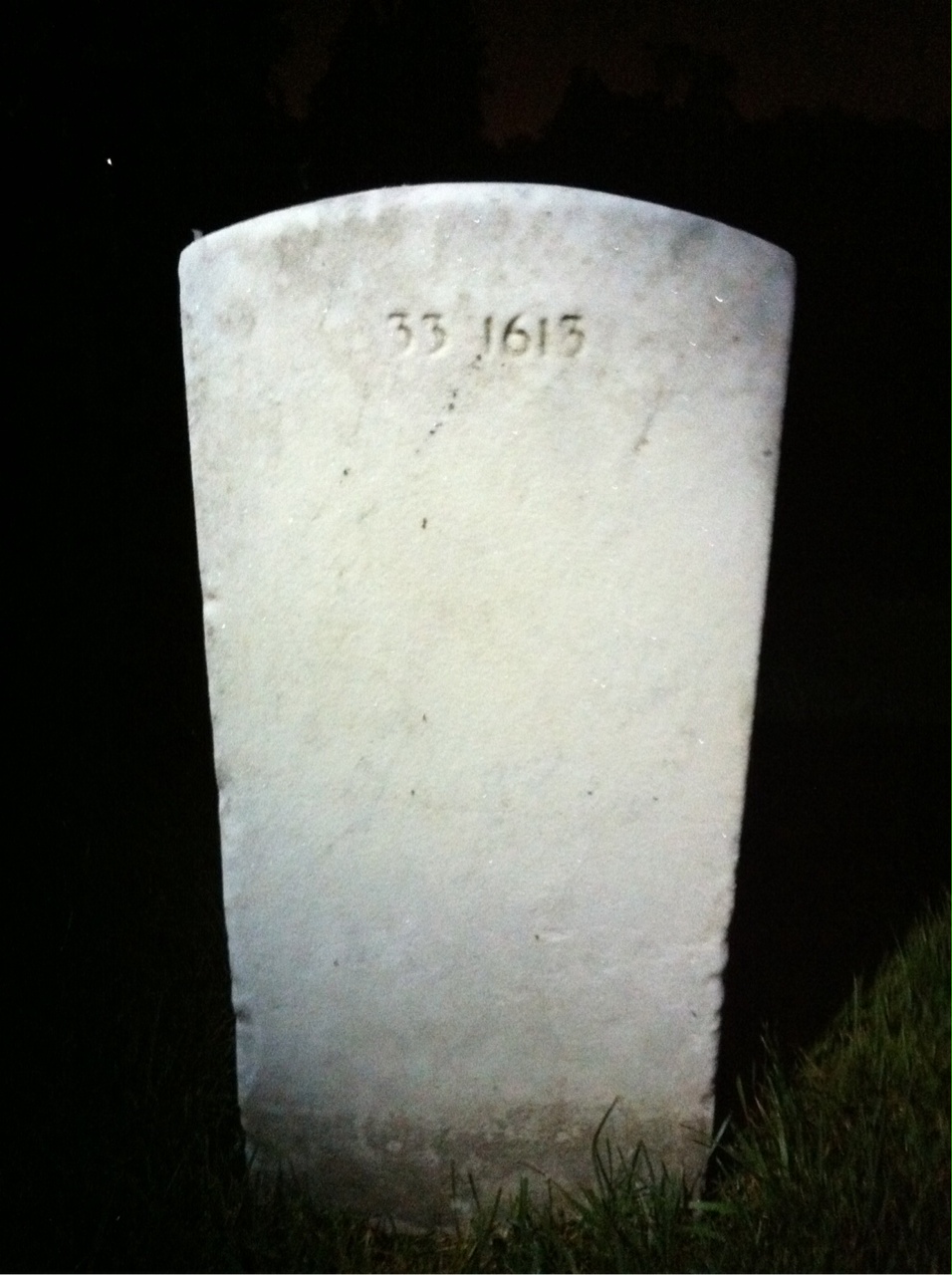 Back of headstone — Edward Aiken