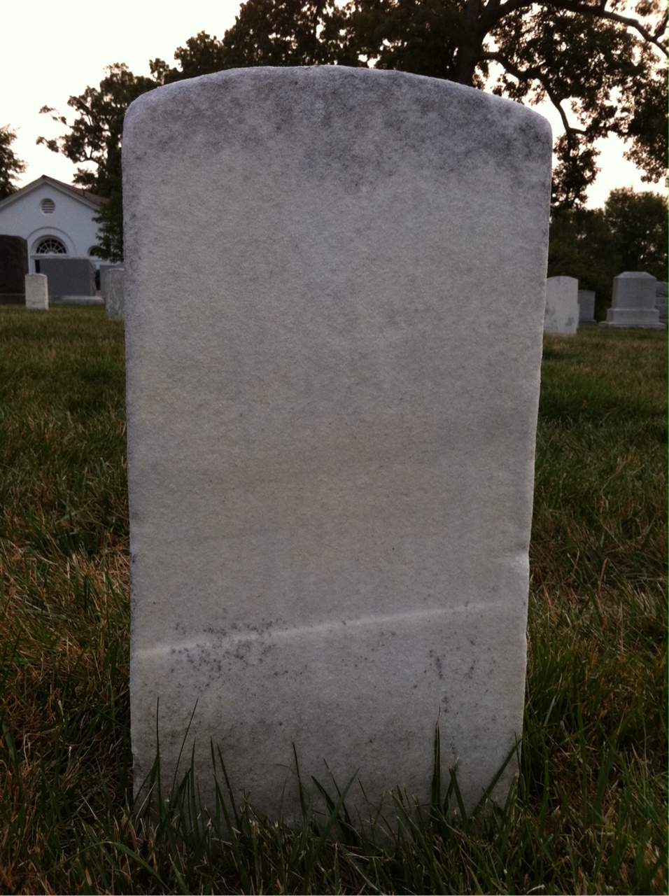 Back of headstone — John Anderson