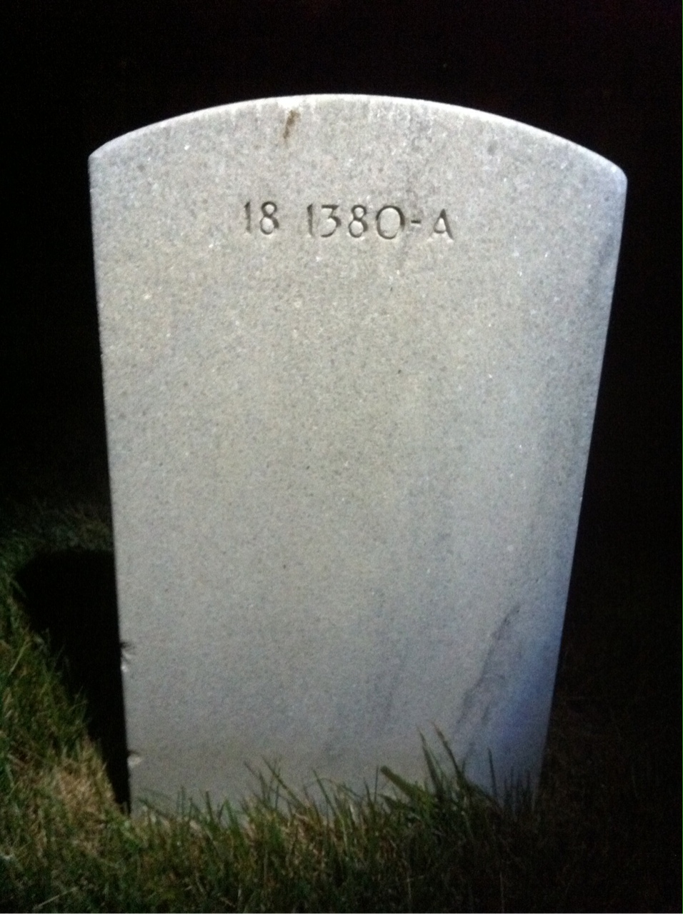 Back of headstone — Roy Blanks Hart