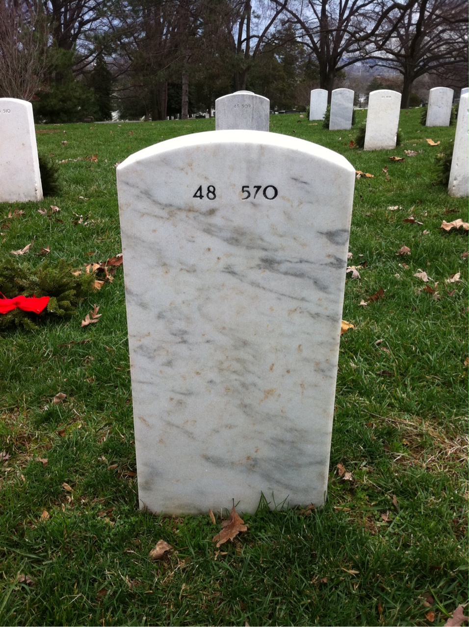 Back of headstone — Howard Huddleston