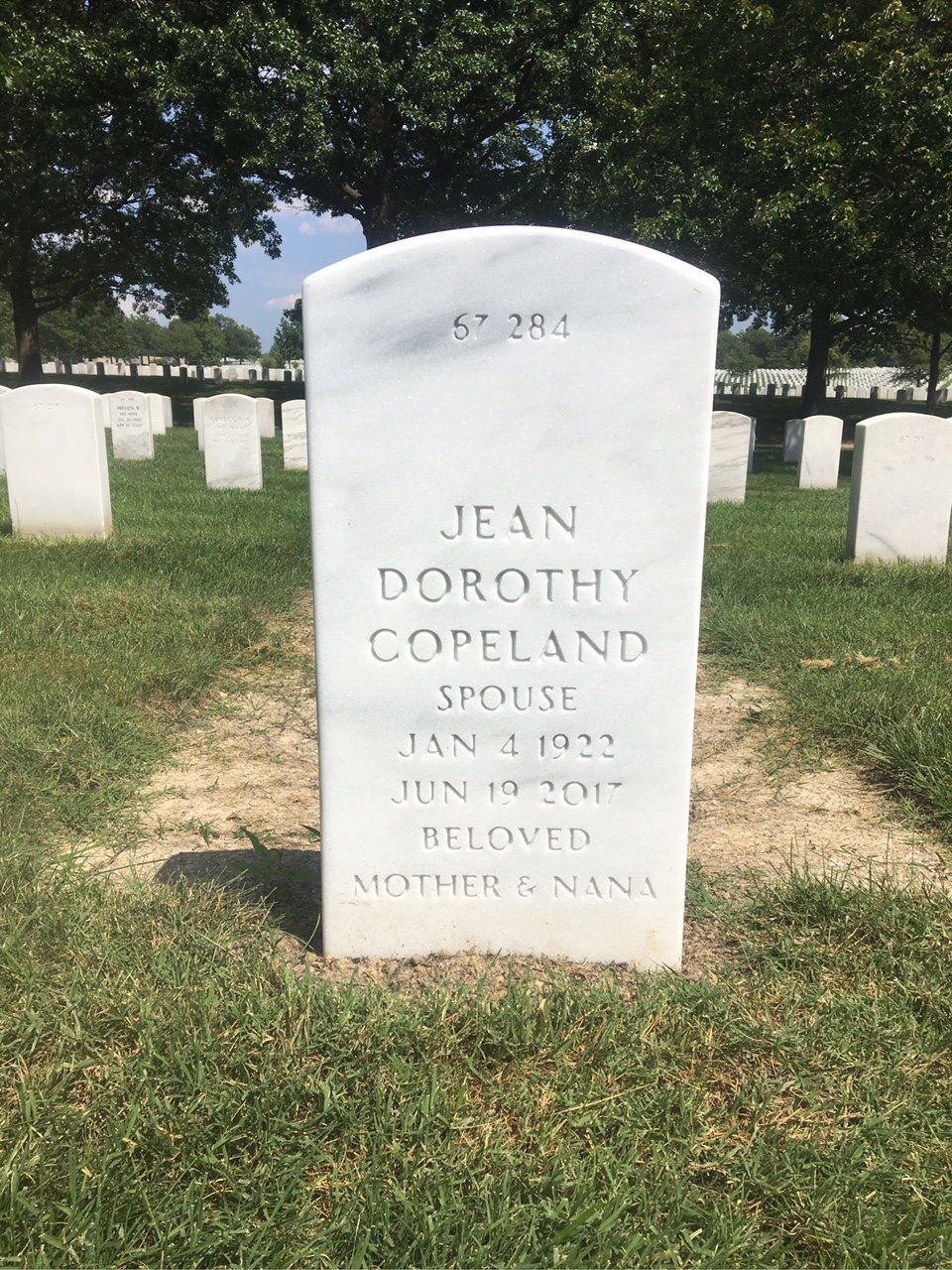 Back of headstone — William Arnette