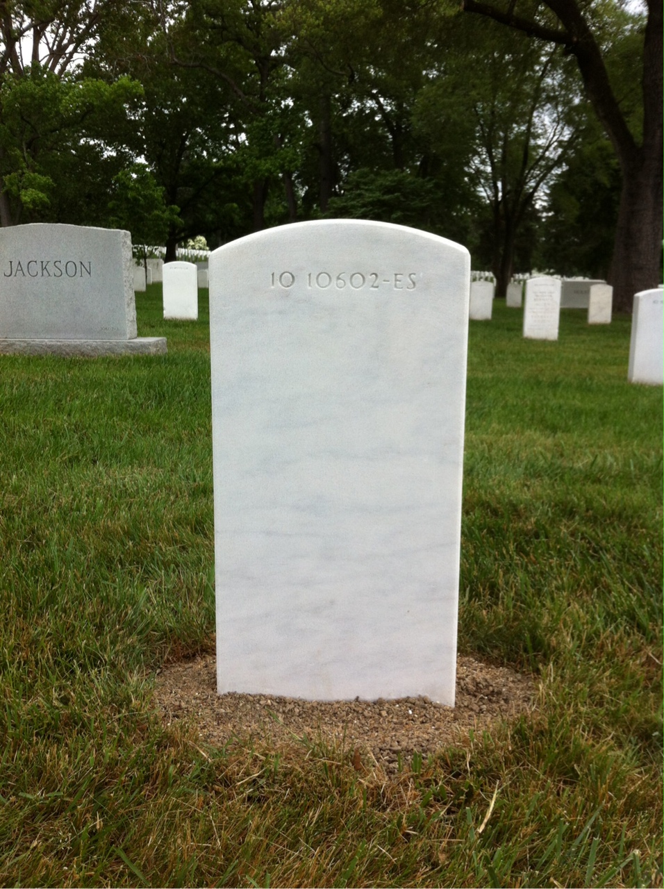 Back of headstone — Marshall Stewart