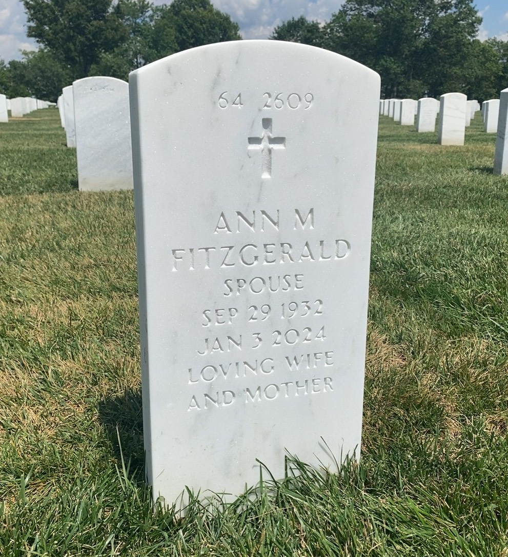 Back of headstone — Thomas Fitzgerald