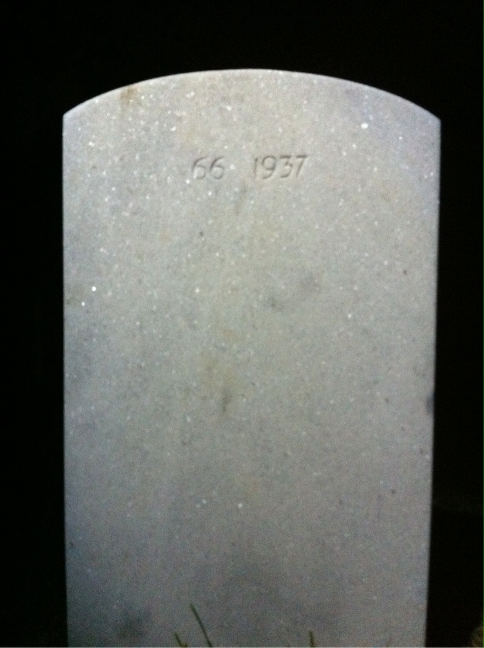 Back of headstone — Robert F Bernado